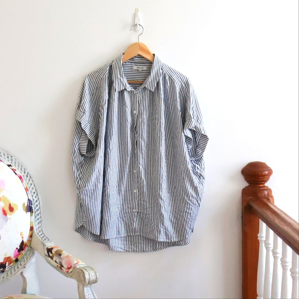 Madewell striped blouse size XL